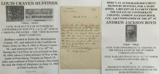 Civil War Confederate Pow 45th North Carolina Infantry Reidsville Letter Signed