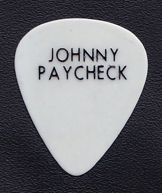 Vintage Johnny Paycheck White Guitar Pick - 1980s Tours