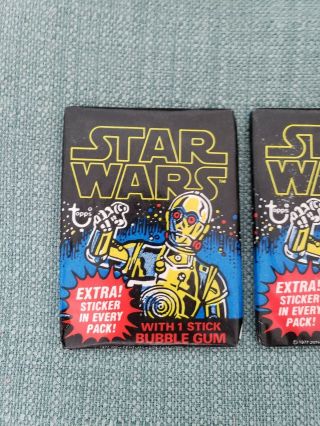 (2) 1977 Topps Star Wars Series 1 Wax Packs Packs Authentic Unsearched 2