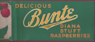 Bunte Diana Stuft Rasperries Labels,  Chicago,  1800 