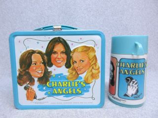 1978 Charlies Angels Tv Lunchbox & Thermos High - Grade 9,