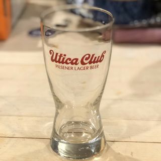 Vintage Utica Club Pilsener Lager Beer 10oz Pilsner Glass Legendary