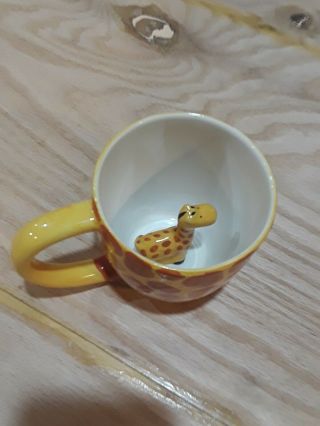 World Market Giraffe Coffee Mug W/baby Giraffe Inside 12 Oz.
