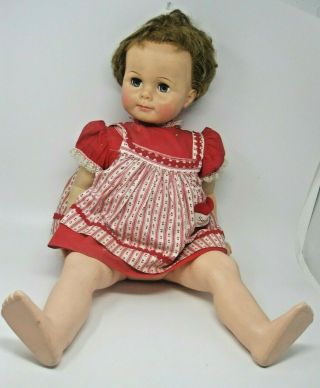 Vintage 28 " Saucy Walker Playpal Doll By Ideal Toy Corp Dress T28x
