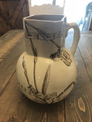 G W Turner And Sons Tunstall Antique Transfer Pitcher