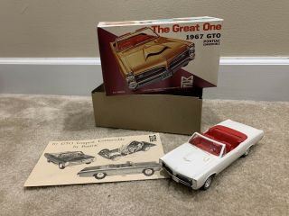 Scarce Vintage Mpc 1967 Gto Pontiac Convertible 1267 - 150 Model Car Kit W/ Box