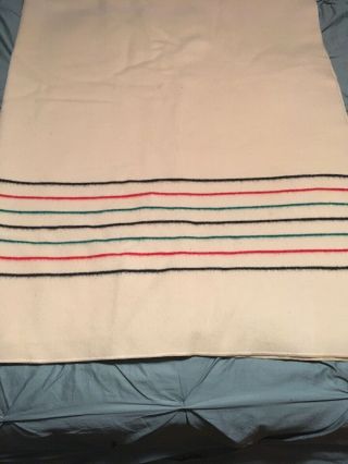 Vintage Pendleton Yellowstone Park Wool Blanket 70”x90” Shape Striped