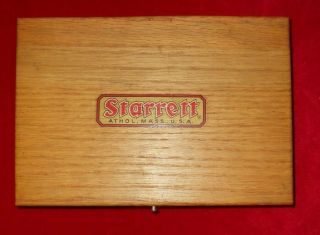 Vintage STARRETT No.  445 Micrometer Depth Gauge in Wood Box 2