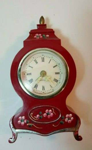 Westclox 5 " Miniature Mantle Alarm Clock - Made By General Time In Hong Kong