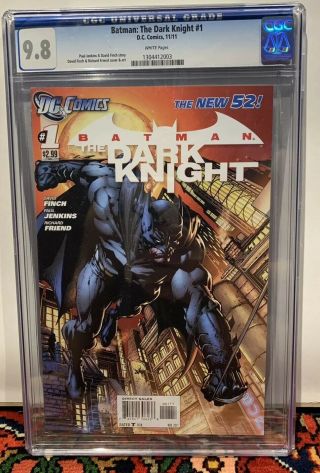 Batman The Dark Knight 1 Cgc 9.  8 1st Print 2011 52 Nm/m