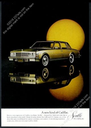 1976 Cadillac Seville Gold Car Photo A Kind Of Cadillac Vintage Print Ad