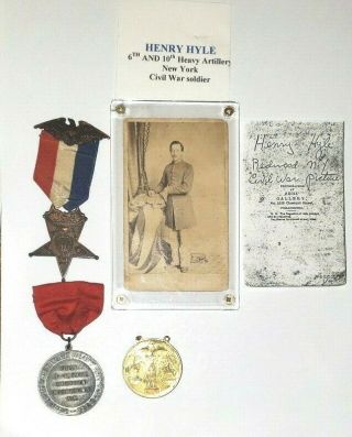 Named Civil War CDV Photo & Medal Group York with Research Binder 2