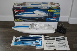 Vintage Traxxas Remote Control R/c Boat Villain Iv Model 1508 Boxed Very