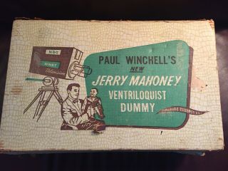 Vintage 1950s Juro Paul Winchell Jerry Mahoney ventriloquist dummy doll w Box 3