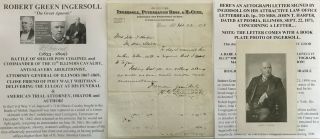 Civil War Pow Colonel 11th Illinois Cavalry Slavery Abolitionist Letter Signed
