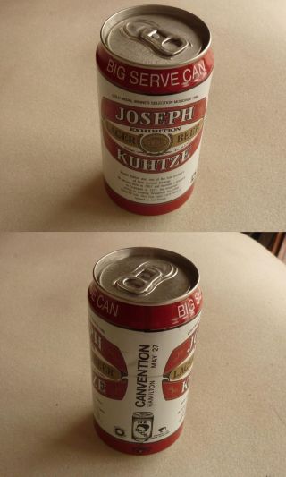Old Zealand Beer Can,  Jospeh Kuhtze Canvention Big Serve Can