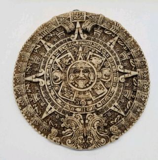 Aztec Sun Stone Calendar Inca Maya Mayan Mexican Wall Plaque Decor Vintage