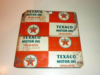 Motor Oil Can Empty Quart Gas Sign Vintage Texaco Insulated Maple Syrup Sap Lid