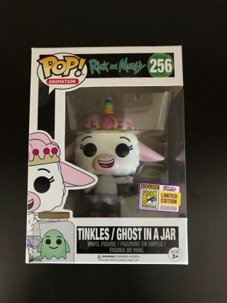 Sdcc 2017 Funko Exclusive Rick And Morty Tinkles Ghost In A Jar Limited Edition