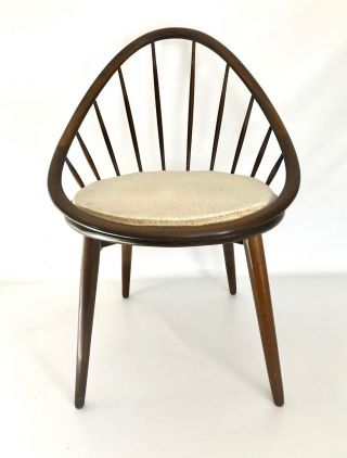 Selig Kofod Larsen Vtg Mid Century Danish Modern Petit Lounge Hoop Side Chair