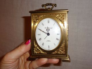 Vintage Wind Up Alarm Clock Louis Schwab Et Fils 8 Day 15 Jewels - Switzerland