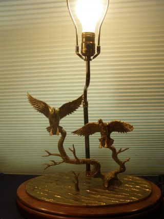 Vintage Donald Mcdonald Sportlamp Brass Sculpture Flying Ducks Geese Numbered 56