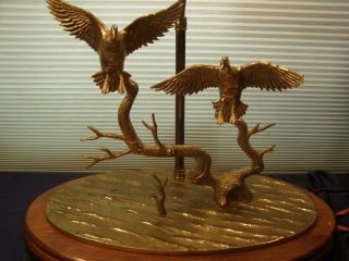 Vintage Donald McDonald Sportlamp Brass Sculpture Flying Ducks Geese Numbered 56 2