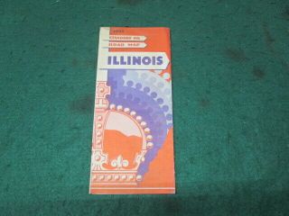 1933 Standard Oil Road Map Illinois Route 66 Gas And Oil Advertising