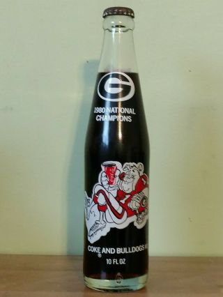 1980 Uga Georgia Bulldogs National Champions Coke Bottle Coca Cola
