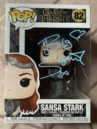 Sophie Turner Signed Funko Pop Sansa Stark,  Game Of Thrones 82