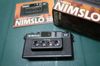 Vintage Nimslo 3d 35mm Film Camera W/ 30mm Quadra Lens Camera