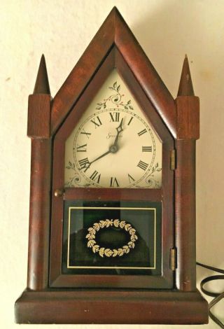 Sessions Wood/steeples Vintage Mantel Electric Clock - Model 2w