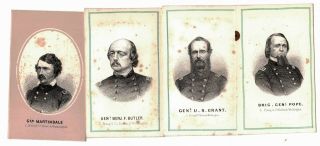 Vtg Group Of Civil War Cdv Of Union Generals Pope Grant Butler Martindale