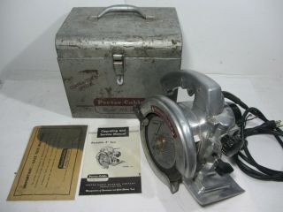 Vintage Porter Cable By Rockwell 7” Heavy Duty Model 115 Circular Saw.  W/ Case