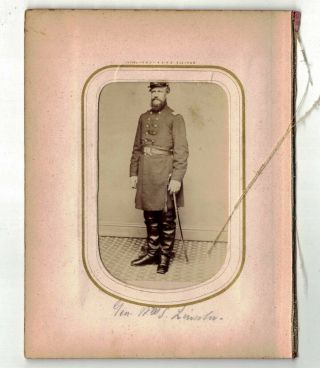 Vtg Civil War CDV Lieut Col William S Lincoln 34th Mass Infantry Worcester Mass 2