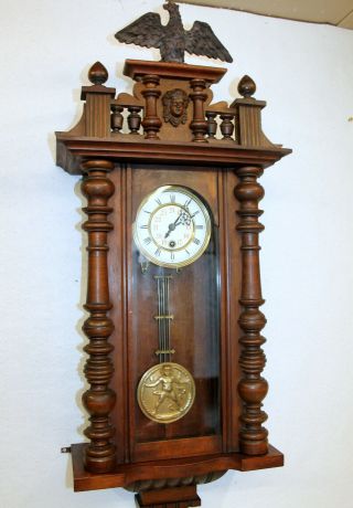 Antique Wall Clock Regulator Clock 19th Century Wall Clock