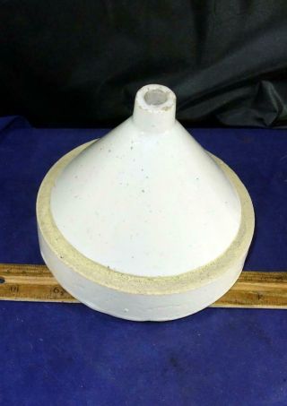 Antique Vintage Stoneware Crock Jug Pottery Funnel - 5 1/2 " Wide