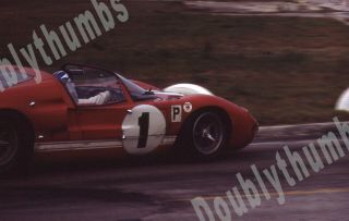 Vtg 1966 12 Hours Of Sebring Race 35mm Slide Ken Miles Ford Gt40 X - 1 Roadster 1