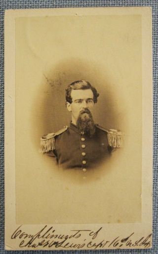 Cdv - Captain Charles H.  Lewis,  16th U.  S.  Infantry