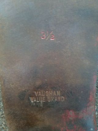 Vintage VAUGHAN VALUE BRAND double bit 3 1/2 lb AXE made in USA (Head Only) 2