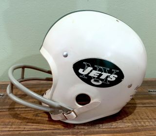 York Jets Football Helmet Rawlings Air - Flo HNFL Large Youth White vintage 3