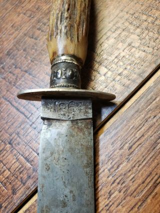 Antique 1862 Civil War Era Confederate Bowie Knife Arkansas Toothpick Dagger 2