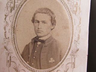 1st Minnesota Infantry Soldier Edward H.  Bassett Cdv Photograph