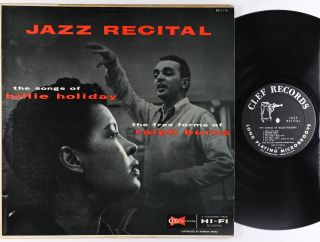Billie Holiday - Jazz Recital Lp - Clef - Mg C - 718 Mono Dg Vg,