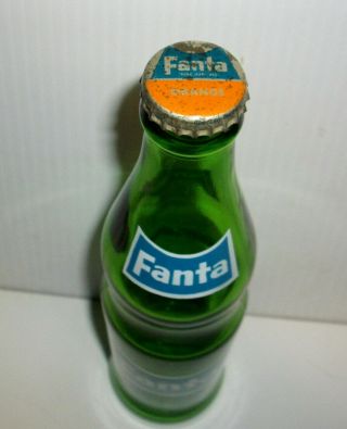 Vintage 1960 ' s Green Fanta 10 oz.  Soda Pop Bottle & Cap Coca Cola Canada Nrmnt 2