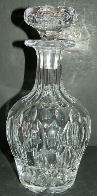 Large Heavy Cut Clear Crystal Decanter