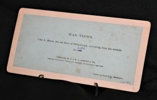 Rare Civil War Stereocard Image of John Burns 