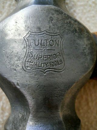Vintage FULTON 32 oz Ball Pein Peen Hammer / Blacksmith / Mechanic 3