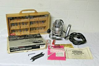 Vtg Craftsman Industrial Router With Guide,  Accessories 315.  25051