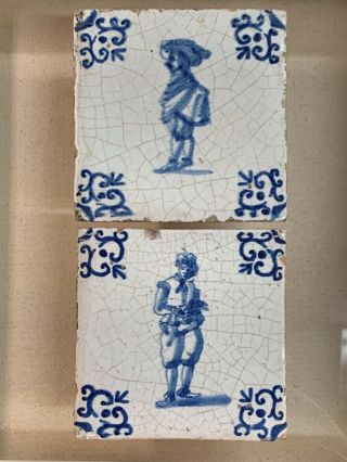 Delft Tiles With Figures From 17th Century 2